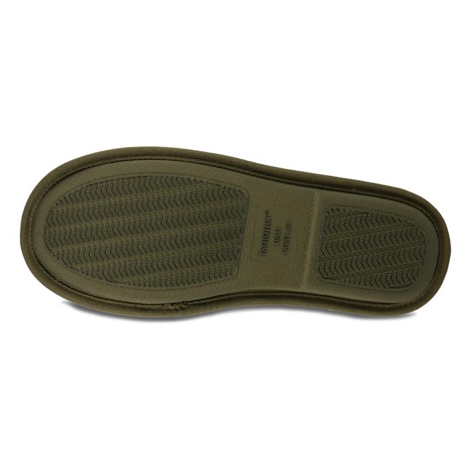 Isotoner® Mens Sport Quilted Mule Slipper With Cosy Lining Khaki Extra Image 5